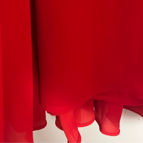 1. State Coral Red Pleated Midi Skirt Size 10 Classic Modern Feminine Elegant - Picture 4 of 10